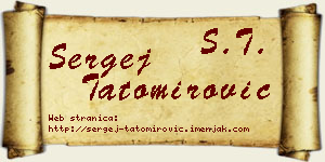 Sergej Tatomirović vizit kartica